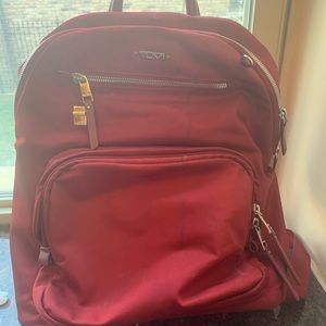 Tumi Red Hilden Voyager backpack